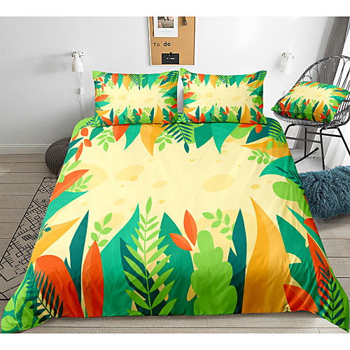 

Duvet Cover Sets 3 Piece Rayon / Polyester 3D Rainbow Reactive Print Bohemian Style