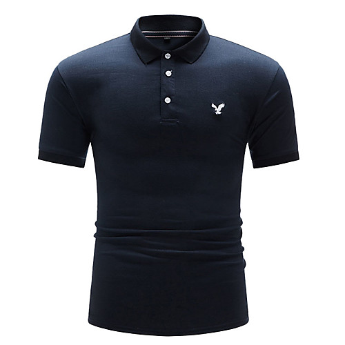 

Men's Shirt Solid Colored Button-Down Short Sleeve Casual Tops Cotton Casual Fashion Breathable Comfortable Royal Blue