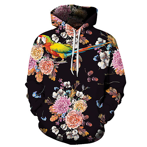 

Men's Unisex Plus Size Pullover Hoodie Sweatshirt Graphic Prints Animal Print Hooded Casual Daily Holiday 3D Print Basic Designer Hoodies Sweatshirts Long Sleeve Purple Blushing Pink Green