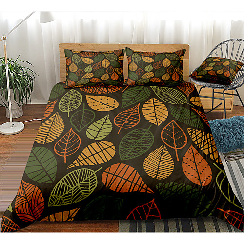 

Duvet Cover Sets 3 Piece Rayon / Polyester 3D Rainbow Reactive Print Bohemian Style
