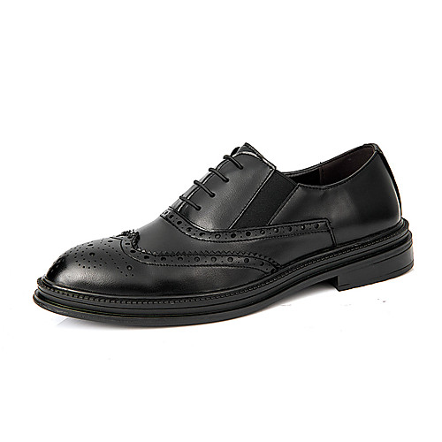 

Men's Oxfords Formal Shoes Dress Shoes Business British Wedding Party & Evening PU Non-slipping Wear Proof Black Brown Fall Winter