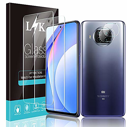 

lϟk 4 pieces protective film compatible for xiaomi mi 10t lite with 2 pieces protective film 2 pieces camera protective film - bubble free hd clear hardened camera protective film