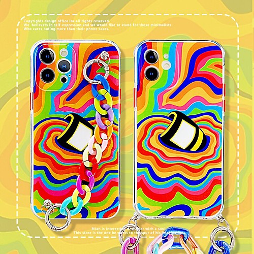 

Phone Case For Apple Back Cover iPhone 12 Pro Max 11 SE 2020 X XR XS Max 8 7 Shockproof Dustproof Geometric Pattern TPU