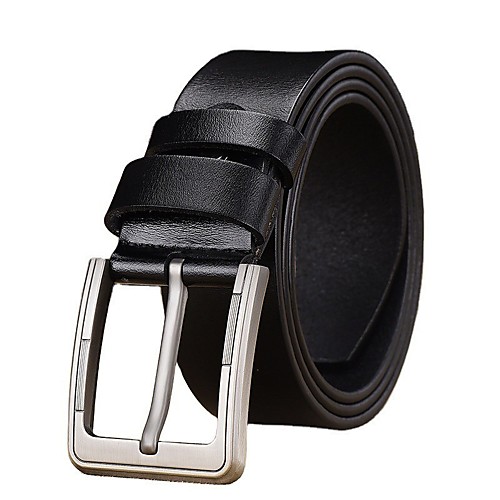 

Men's Wide Belt Leather Belt Solid Colored