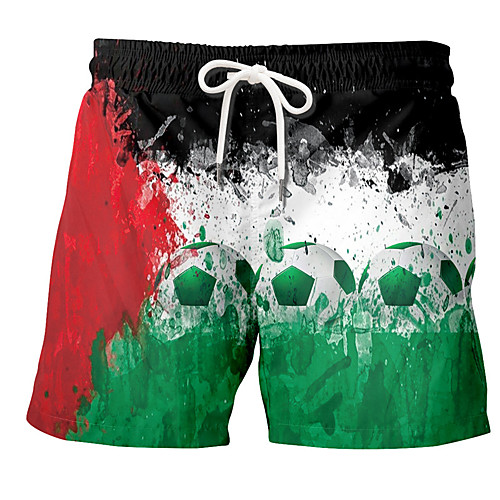 

Men's Designer Casual / Sporty Big and Tall Quick Dry Breathable Soft Holiday Beach Swimming Pool Shorts Bermuda shorts Swim Trucks Pants Tie Dye Graphic Prints Football Short Drawstring Elastic