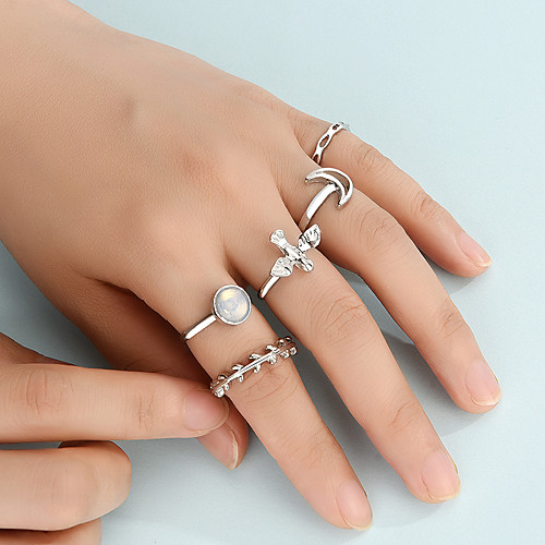

Ring Set European And American New Foreign Trade Jewelry Wholesale Cross Personality Ring Metal Combination Six-Piece Ring