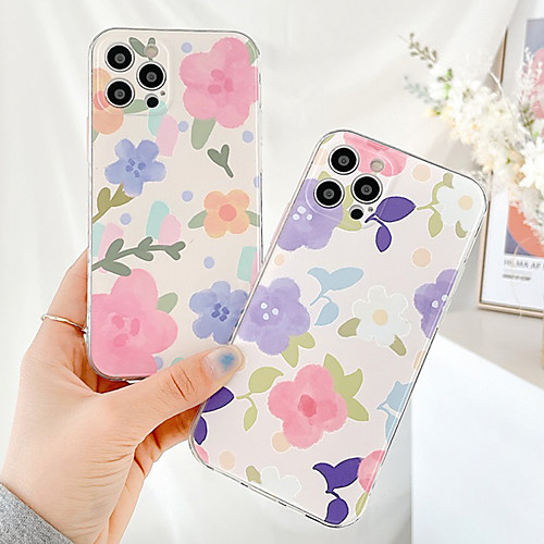 

Phone Case For Apple Back Cover iPhone 12 Pro Max 11 SE 2020 X XR XS Max 8 7 Shockproof Dustproof Flower TPU