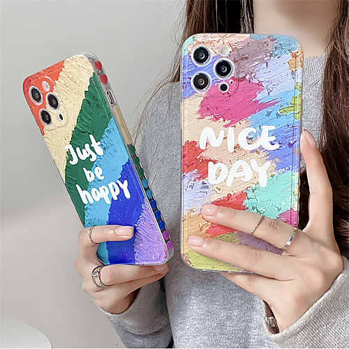 

Phone Case For Apple Back Cover iPhone 12 Pro Max 11 SE 2020 X XR XS Max 8 7 Shockproof Dustproof Word / Phrase TPU