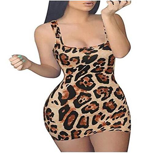 

Women's Sheath Dress Short Mini Dress Blue Blushing Pink Rainbow Orange White Black Brown Sleeveless Print Summer Round Neck 1920s Sexy Party Club Beach 2021 S M L XL