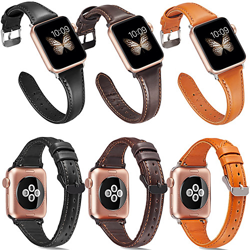 

Smart Watch Band for Apple iWatch 1 pcs Business Band Quilted PU Leather Replacement Wrist Strap for Apple Watch Series SE / 6/5/4/3/2/1
