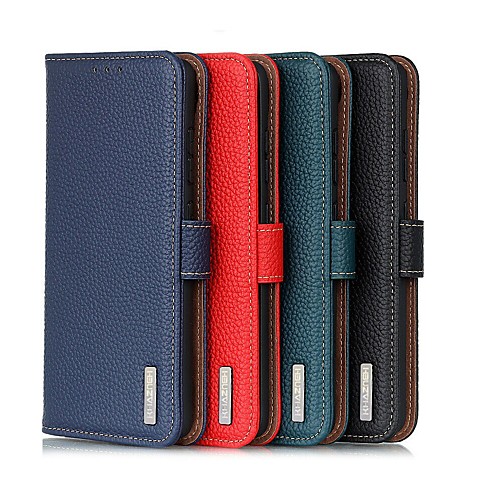 

Genuine Leather Flip Wallet Phone Case for Samsung Galaxy S21 Plus S20 Ultra Note 20 Plus Magnetic Clasp Durable Kickstand Card Slots Full Body Cover for Samsung Galaxy A51 A71 A21s