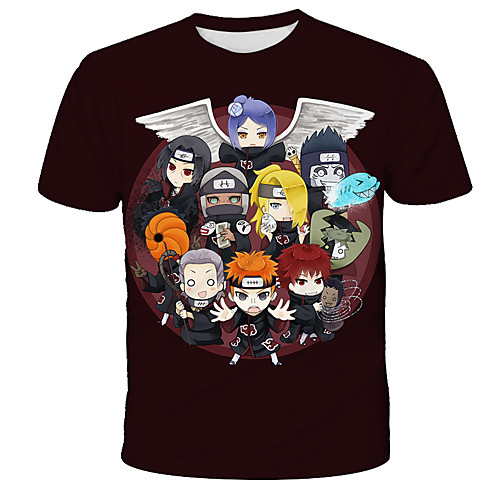 

Inspired by Naruto Uchiha Sasuke Anime Cartoon 100% Polyester 3D Harajuku Graphic Kawaii T-shirt For Women's / Men's