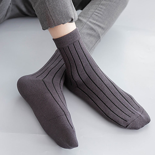 

Women's / All Socks Striped / Solid Colored Cotton Stockings / Socks Medium Office / Career Multi color 5 Pairs