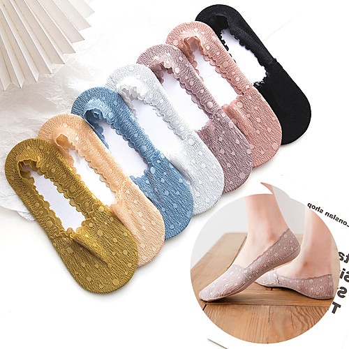 

Women's Socks Lace / Sexy Socks Thin Daily Multi color 7 Pairs