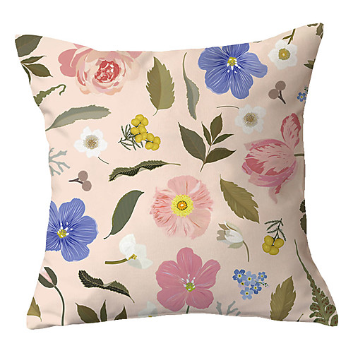 

Floral Double Side Cushion Cover 1PC Soft Decorative Square Throw Pillow Cover Cushion Case Pillowcase for Bedroom Livingroom Superior Quality Machine Washable Outdoor Cushion for Sofa Couch Bed Chair