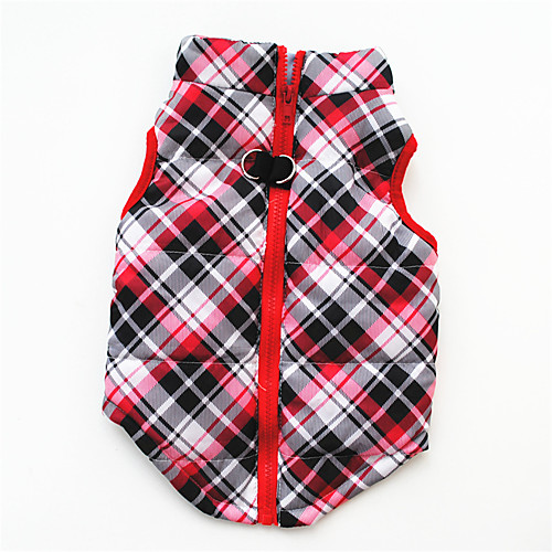 

Dog Costume Vest Dog clothes Plaid / Check Leisure For Indoor and Outdoor Use Casual / Daily Outdoor Winter Dog Clothes Puppy Clothes Dog Outfits Warm Red Costume for Girl and Boy Dog Polyester XS S