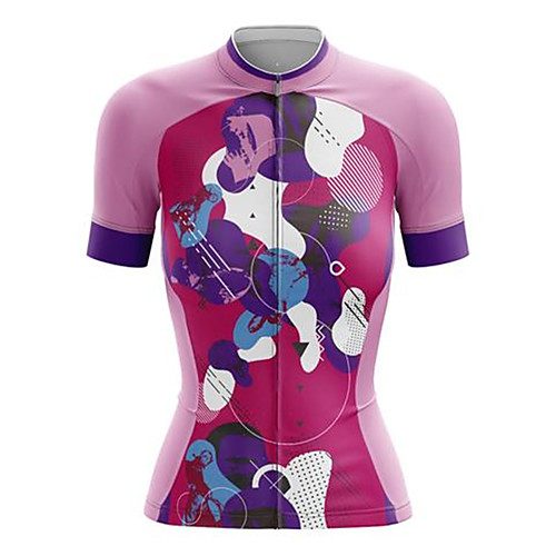 

21Grams Women's Short Sleeve Cycling Jersey Summer Spandex Fuchsia Bike Top Mountain Bike MTB Road Bike Cycling Sports Clothing Apparel / Stretchy / Athleisure