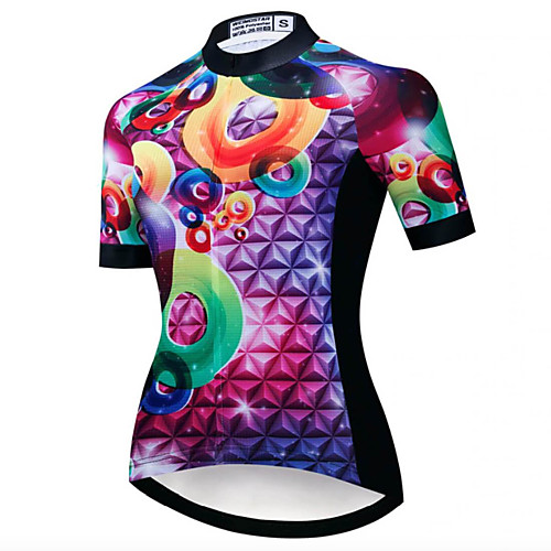 

21Grams Women's Short Sleeve Cycling Jersey Summer Spandex Polyester Black Bike Jersey Top Mountain Bike MTB Road Bike Cycling Quick Dry Moisture Wicking Breathable Sports Clothing Apparel