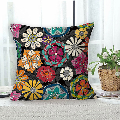 

Garden Floral Double Side Cushion Cover 1PC Soft Throw Pillow Cover Cushion Case Pillowcase for Sofa Bedroom Livingroom Superior Quality Machine Washable Outdoor Cushion for Sofa Couch Bed Chair