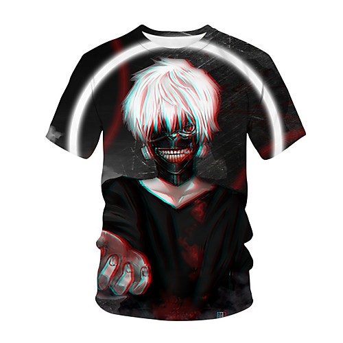 

Inspired by Tokyo Ghoul Cosplay Anime Cartoon 100% Polyester 3D Harajuku Graphic Kawaii T-shirt For Women's / Men's