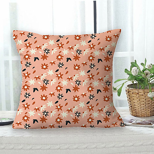 

Floral Double Side Cushion Cover 1PC Soft Decorative Square Throw Pillow Cover Cushion Case Pillowcase for Bedroom Livingroom Superior Quality Machine Washable Outdoor Cushion for Sofa Couch Bed Chair Garden Theme