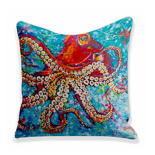 

Octopus Double Side Cushion Cover 1PC Soft Decorative Square Throw Pillow Cover Cushion Case Pillowcase for Bedroom Livingroom Superior Quality Machine Washable Outdoor Cushion for Sofa Couch Bed Chair