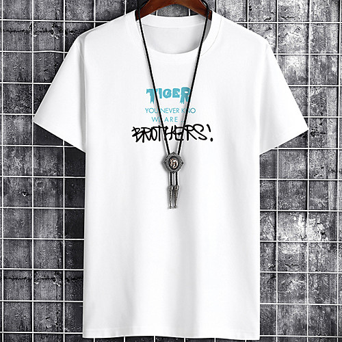 

Men's Unisex Tee T shirt Hot Stamping Graphic Prints Letter Plus Size Zero two Print Short Sleeve Casual Tops Cotton Basic Designer Big and Tall White Black Gray