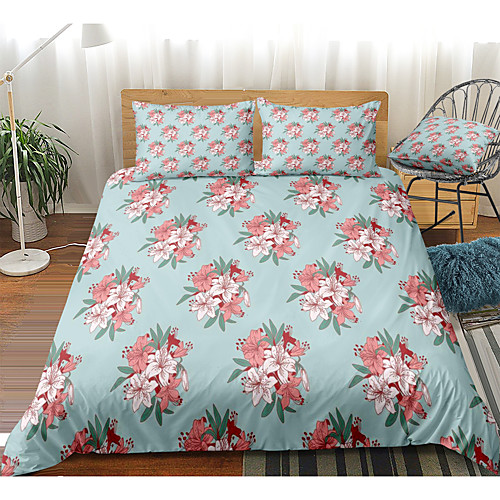 

Duvet Cover Sets 3 Piece Rayon / Polyester 3D Rainbow Reactive Print Bohemian Style