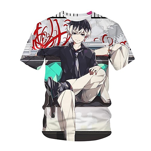 

Inspired by Tokyo Ghoul Cosplay Anime Cartoon 100% Polyester 3D Harajuku Graphic Kawaii T-shirt For Women's / Men's