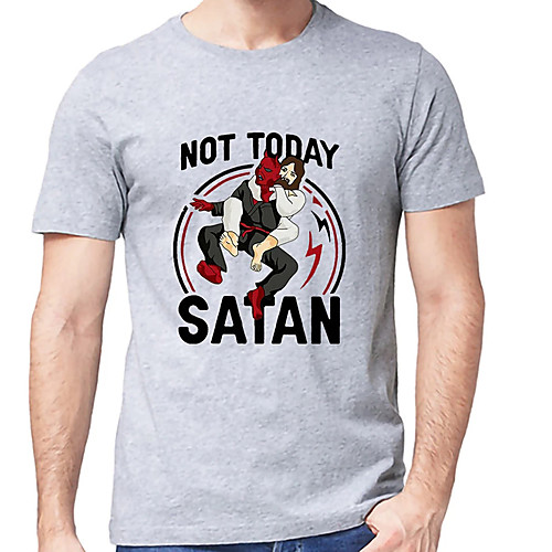 

Men's Unisex Tee T shirt Hot Stamping Cartoon Graphic Prints Letter Plus Size Print Short Sleeve Casual Tops Cotton Basic Designer Big and Tall Black Light gray