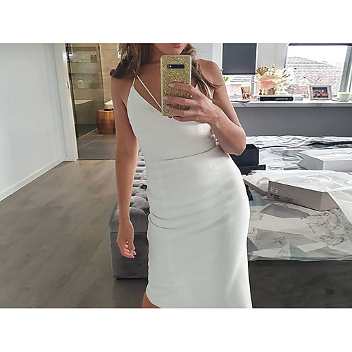

Women's Strap Dress Short Mini Dress Cotton 70% Polyester 30% Maximum code weight: 0.14kg Fabric: Direct tribute Black Sleeveless Solid Color Summer Casual 2021 S M L