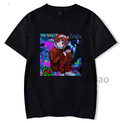 

Inspired by Serial Experiments Lain Cosplay Anime Cartoon Polyester / Cotton Blend Print Harajuku Graphic Kawaii T-shirt For Women's / Men's
