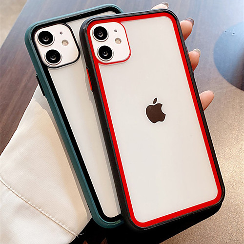 

Phone Case For Apple Back Cover iPhone 12 Pro Max 11 SE 2020 X XR XS Max 8 7 Shockproof Dustproof Transparent Solid Colored TPU