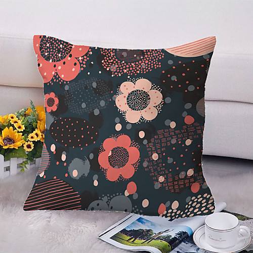 

Floral Double Side Cushion Cover 1PC Soft Decorative Square Throw Pillow Cover Cushion Case Pillowcase for Bedroom Livingroom Superior Quality Machine Washable Outdoor Cushion for Sofa Couch Bed Chair Garden Theme