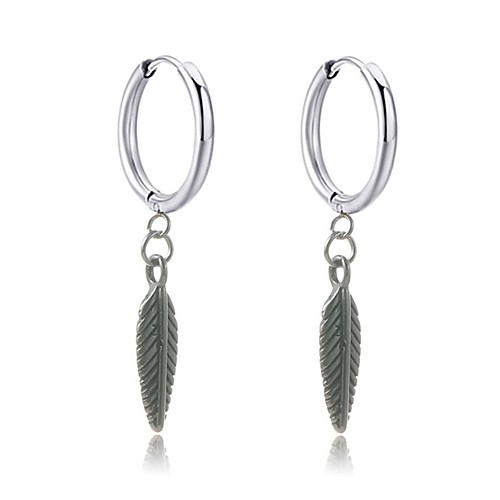 

Men's Earrings Classic Holiday Birthday Stylish Simple Earrings Jewelry Silver For Street Formal Date Festival 1pc