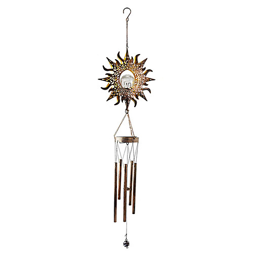 

Solar Lights Outdoor Wind Chimes Waterproof Hanging Aeolian bells Solar Lamp With Sun Shape For Party Garden Festival