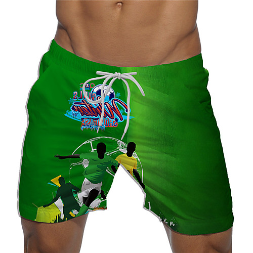 

Men's Designer Casual / Sporty Big and Tall Quick Dry Breathable Soft Holiday Beach Swimming Pool Shorts Bermuda shorts Swim Trucks Pants Graphic Prints Character Football Letter Short Drawstring