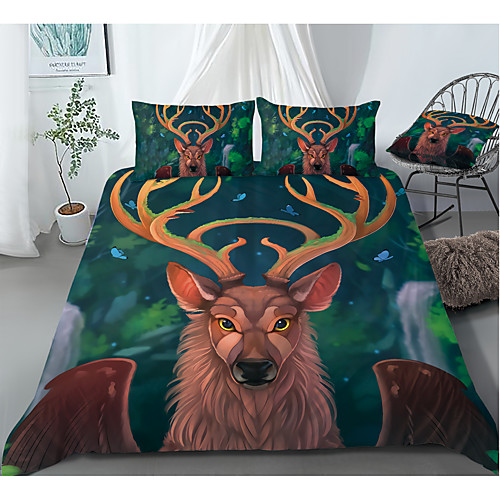 

Print Home Bedding Duvet Cover Sets Soft Microfiber For Kids Teens Adults Bedroom Animal 1 Duvet Cover 1/2 Pillowcase Shams