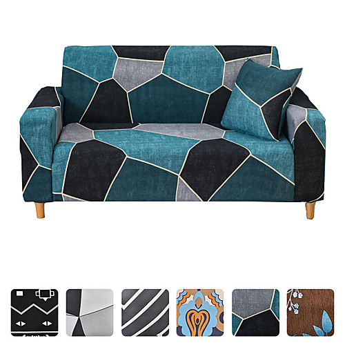 

Stretch Sofa Cover Slipcover Elastic Sectional Couch Armchair Loveseat 4 or 3 seater L shapeGeometricSoft Durable Washable