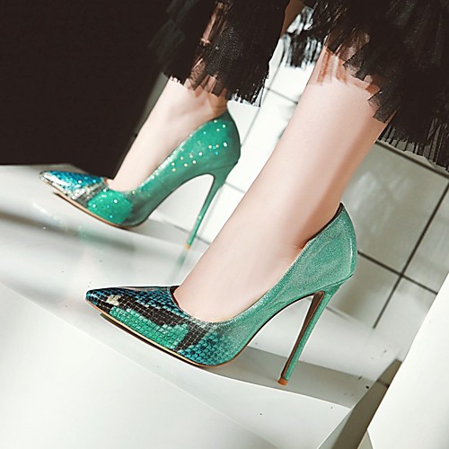 

Women's Heels Stiletto Heel Pointed Toe PU Synthetics Purple Black Blue