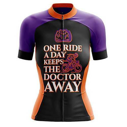 

21Grams Women's Short Sleeve Cycling Jersey Summer Spandex Violet Bike Top Mountain Bike MTB Road Bike Cycling Sports Clothing Apparel / Stretchy / Athleisure