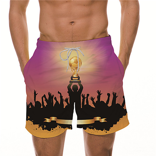 

Men's Designer Casual / Sporty Big and Tall Quick Dry Breathable Soft Holiday Beach Swimming Pool Shorts Bermuda shorts Swim Trucks Pants Graphic Prints Character Short Drawstring Elastic Drawstring