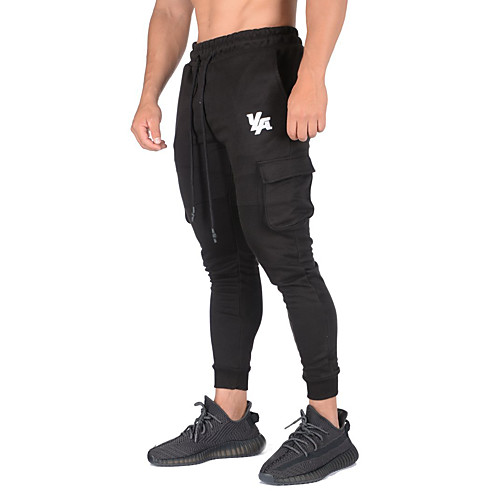 

Men's Athletic Sports Outdoor Sports Casual Sports Pants Tactical Cargo Pants Letter Full Length Print Red Black Grey Green