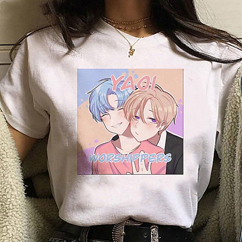 

Inspired by Yuri on Ice Cosplay Anime Cartoon Polyester / Cotton Blend Print Harajuku Graphic Kawaii T-shirt For Women's / Men's