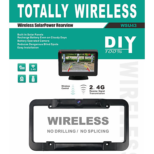 

Factory Outlet PZ620-W LCD Digital Screen Wireless Car Reversing Monitor / Reversing Radar Kit Waterproof / 360° monitoring for Car