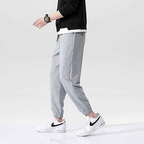 

Men's Simple Athletic Cycling Quick Dry Moisture Wicking Breathable Soft Outdoor Sports Daily Sports Culottes Wide Leg Capri shorts Pants Solid Colored Ankle-Length Classic Sporty Black Gray