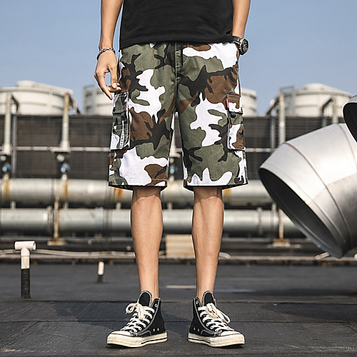 

Men's Shorts Cargo Breathable Daily Going out Shorts Tactical Cargo Pants Camouflage Short Drawstring Pocket Camouflage Red Camouflage Blue White camouflage Camouflage Army Green Camouflage khaki