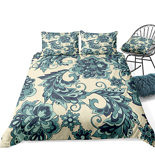 

Duvet Cover Sets 3 Piece Rayon / Polyester 3D Rainbow Reactive Print Bohemian Style