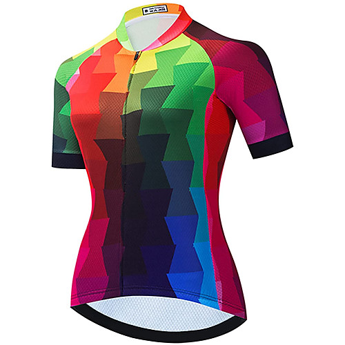 

21Grams Women's Short Sleeve Cycling Jersey Summer Spandex Red Bike Top Mountain Bike MTB Road Bike Cycling Sports Clothing Apparel / Stretchy / Athleisure