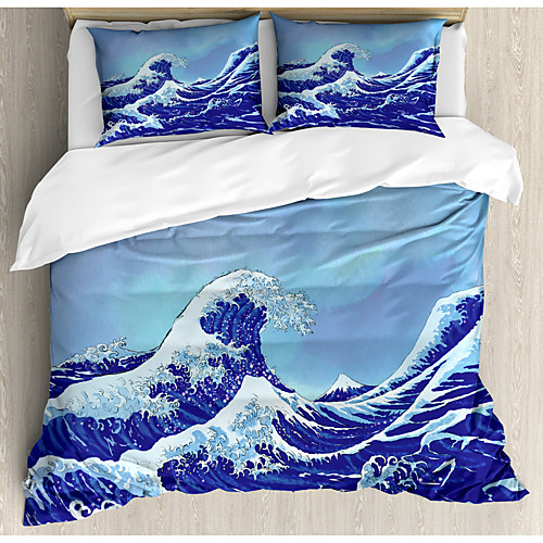 

3-Piece Duvet Cover Set Hotel Bedding Sets Comforter Cover with Soft Lightweight Microfiber Include 1 Duvet Cover 2 Pillowcases for Double/Queen/King(1 Pillowcase for Twin/Single)